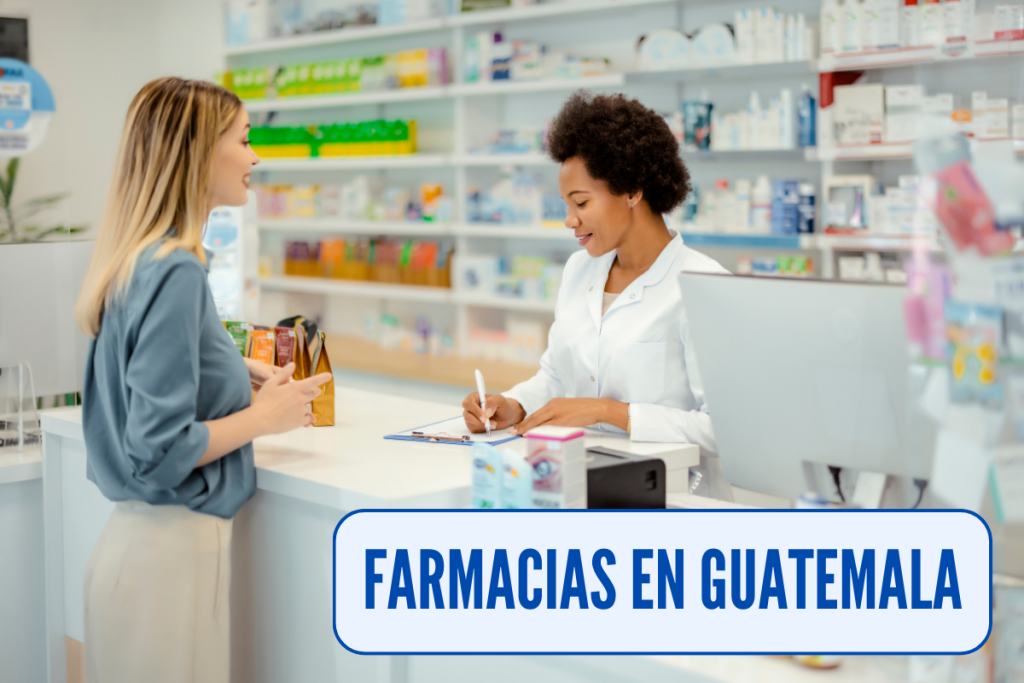 Listado con farmacias en Guatemala según ciudad